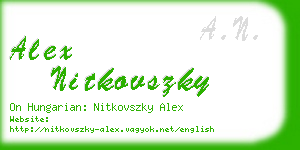 alex nitkovszky business card